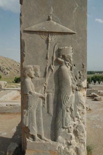 Xerxes_at_Doorway_of_his_Palace,_Persepolis,_Iran